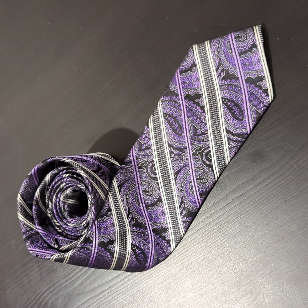 PRONTO UOMO Paisley+Striped Regular Tie